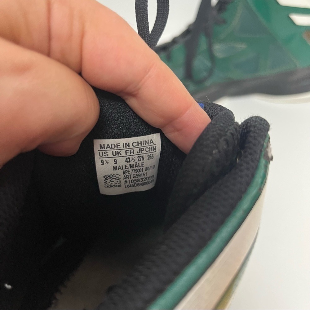 Adidas Green Basketball Shoes - Picture 11 of 13